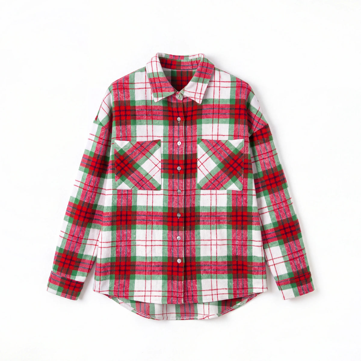 Red Plaid oversized flannel shacket