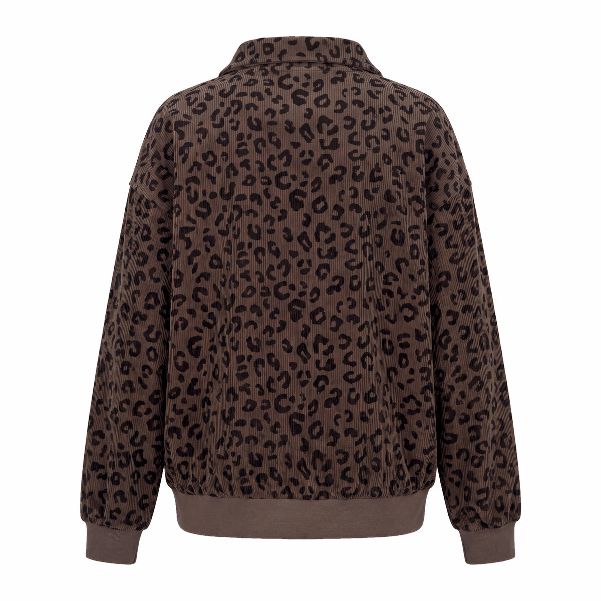 Oversized Ribbed Quarter Zip Sweatshirt