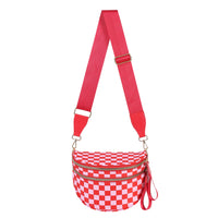 Checkered Pink and Red