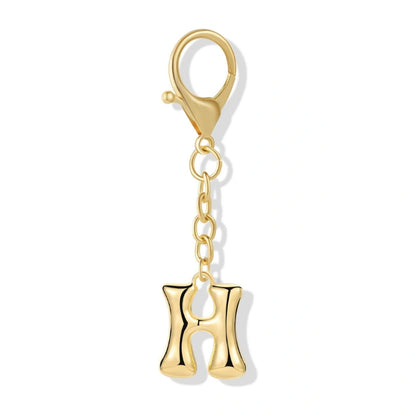 Bubble Initial Letter - Bag Charm