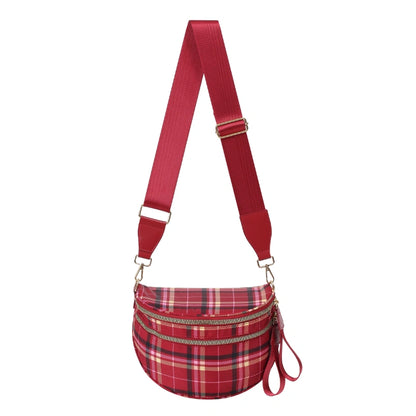 linear-gradient(125deg,
  #8A1F2B 0 30%,      /* bordeaux profond */
  #243047 30% 35%,    /* fine ligne bleu foncé du motif */
  #8A1F2B 35% 47%,    /* retour bordeaux */
  #E8D3A0 47% 53%,    /* ligne jaune/beige */
  #8A1F2B 53% 65%,    /* bordeaux */
  #243047 65% 70%,    /* deuxième ligne bleu foncé */
  #B33A44 70% 100%    /* rouge crimson plus clair en fin */
);
