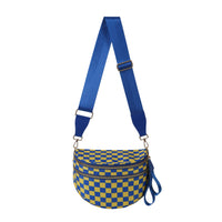 Checkered Blue and Gold