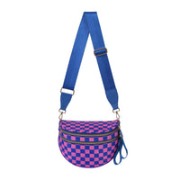 Checkered Blue and Pink