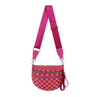 Checkered Magenta and Orange