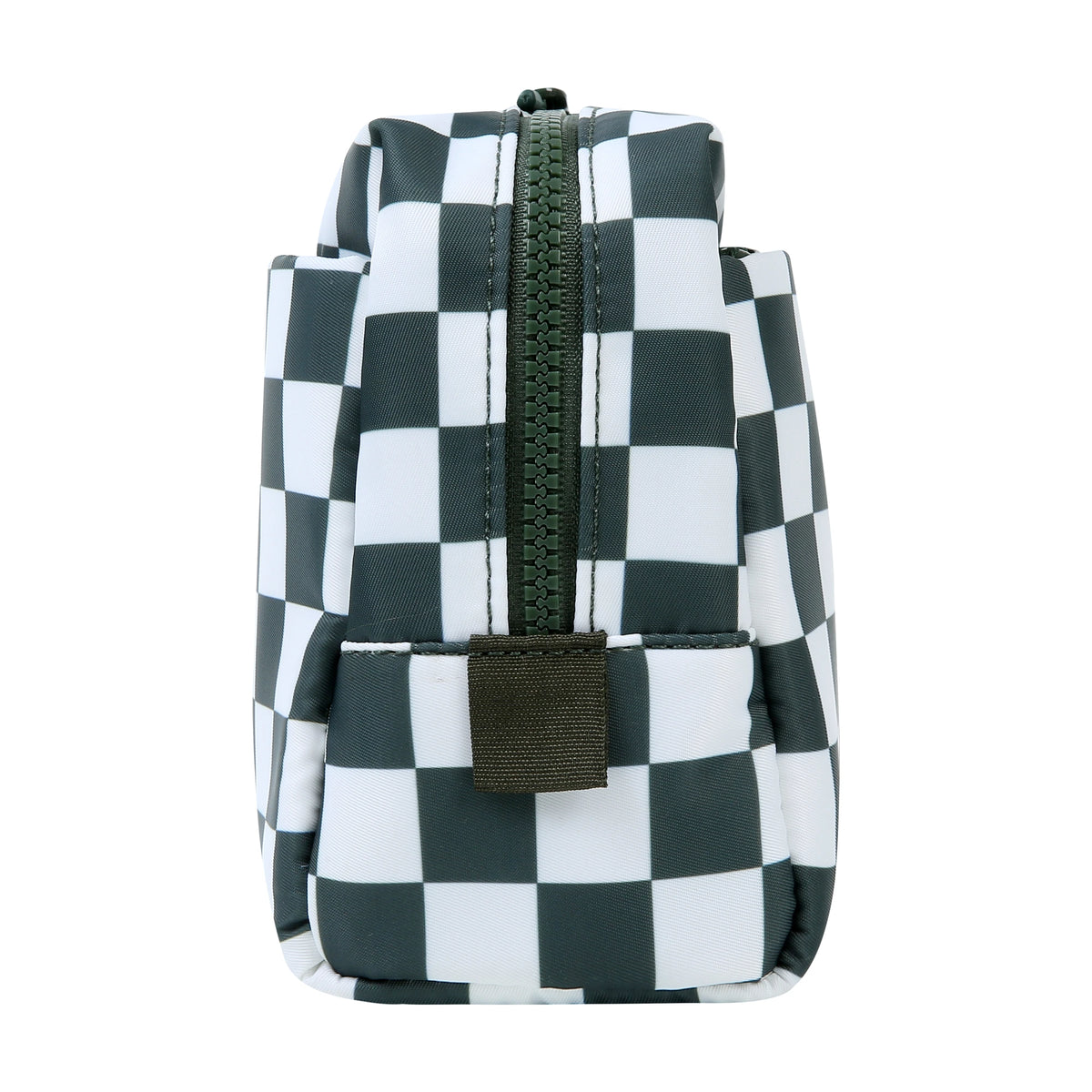 Pouchy cosmetic bag side view