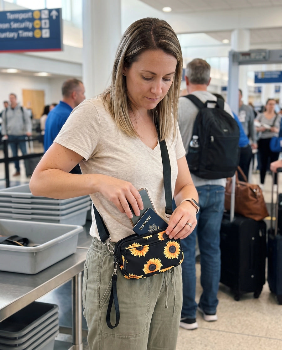 Phone, Passport, Cards — Through Security Without Digging