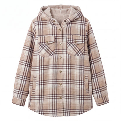 Hooded Plaid Shacket
