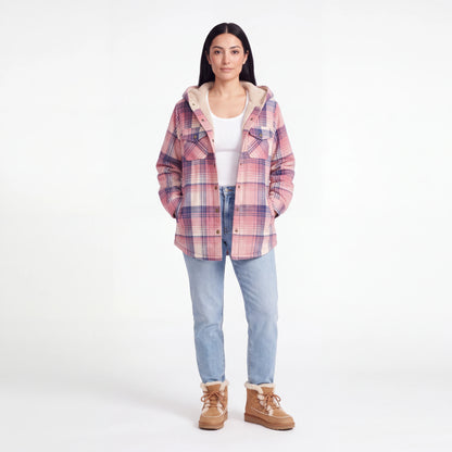 Hooded Plaid Shacket