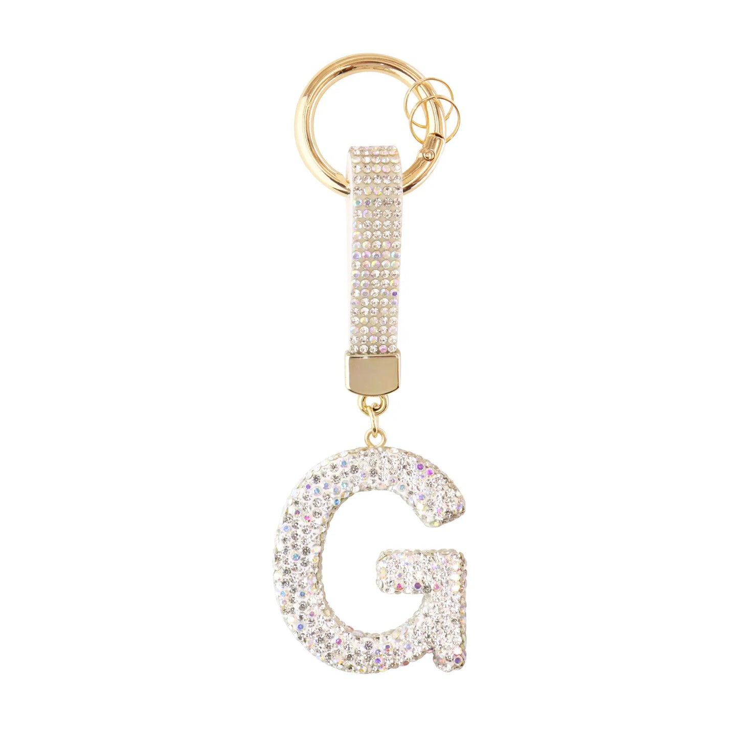 Sparkle Initial – Bag Charm (Silver)