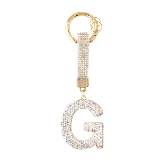 Sparkle Initial – Bag Charm (Silver)