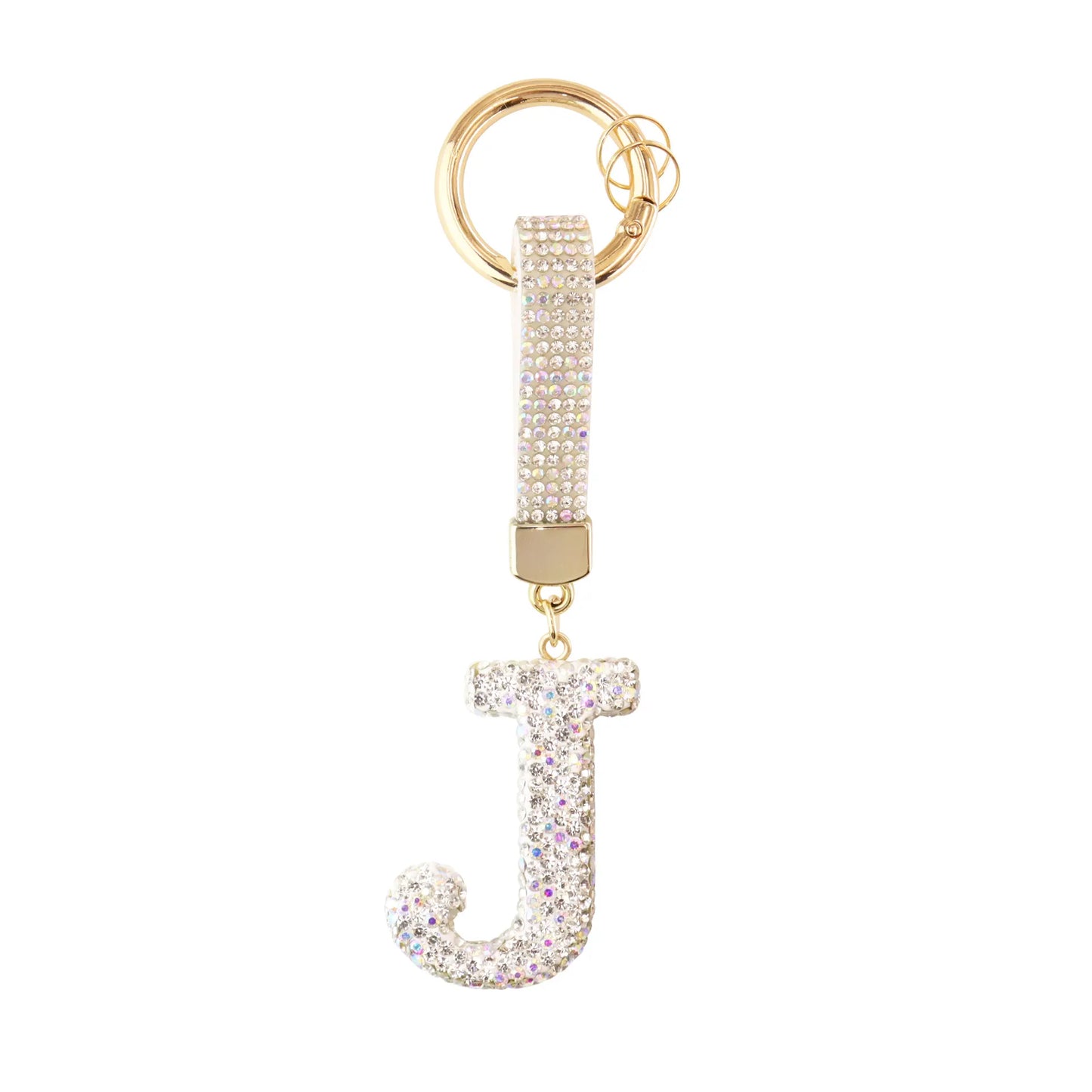 Sparkle Initial – Bag Charm (Silver)
