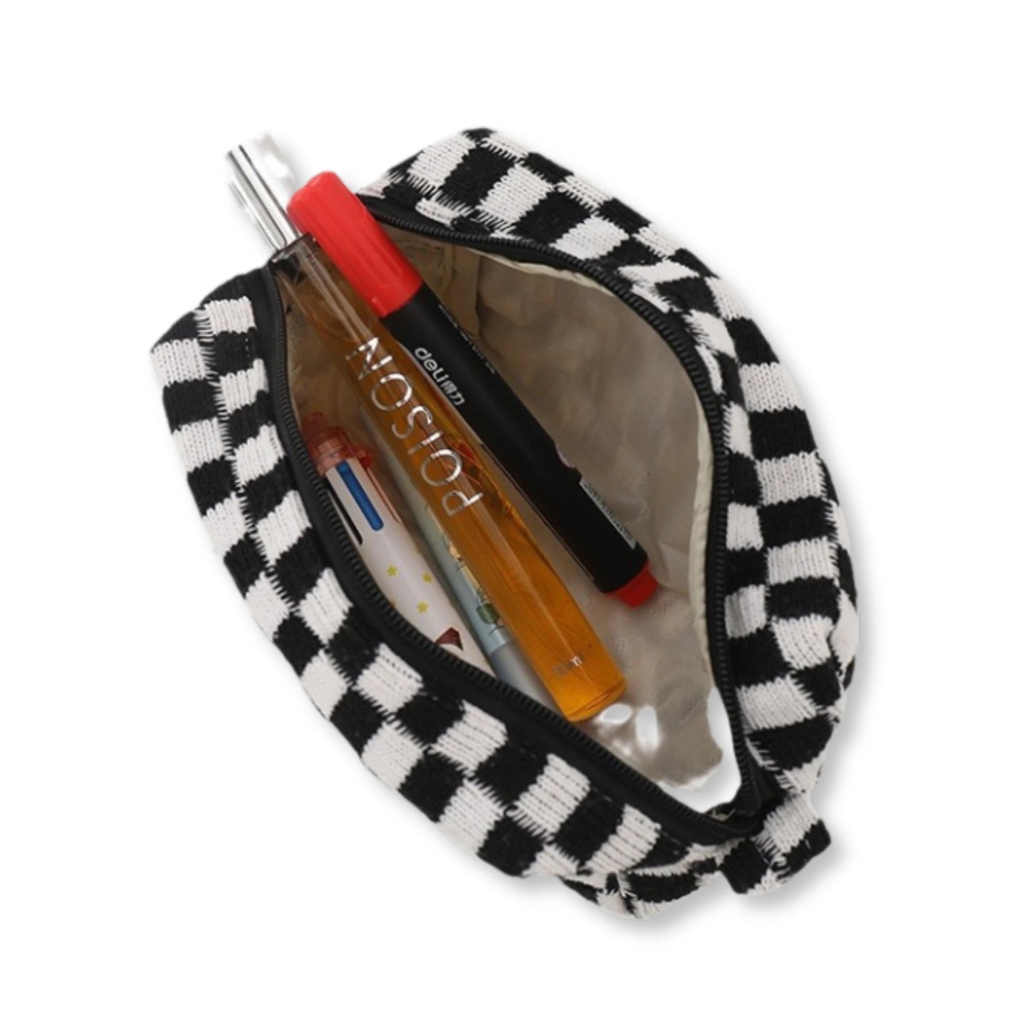 Capri - Checkered Makeup Bag