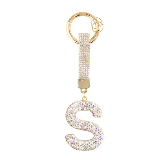 Sparkle Initial – Bag Charm (Silver)